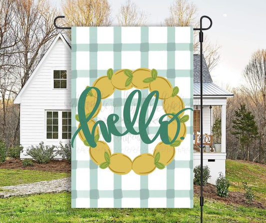 Lemon Hello Garden Flag - Garden Flag