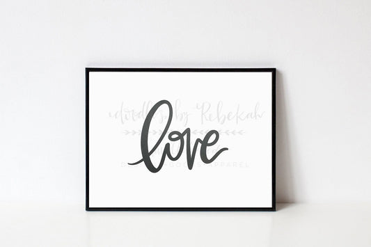 LOVE 8x10 Print - Doodles by Rebekah