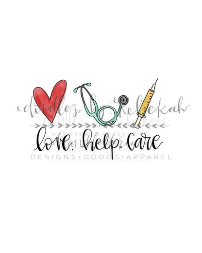 Love. Help. Care. Tee - Graphic Tee