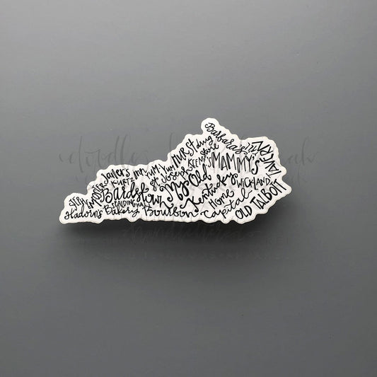 My Old Kentucky Home Word Art Sticker - Doodles by Rebekah