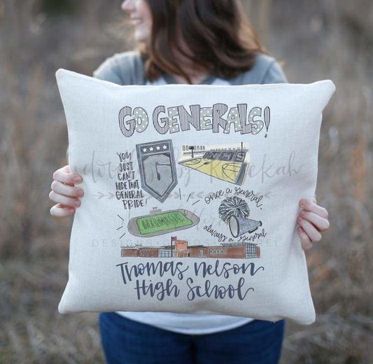 Thomas Nelson High School Pride Pillow
