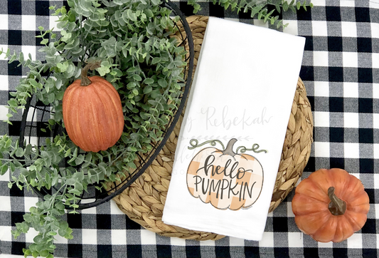 Hello Pumpkin Tea Towel