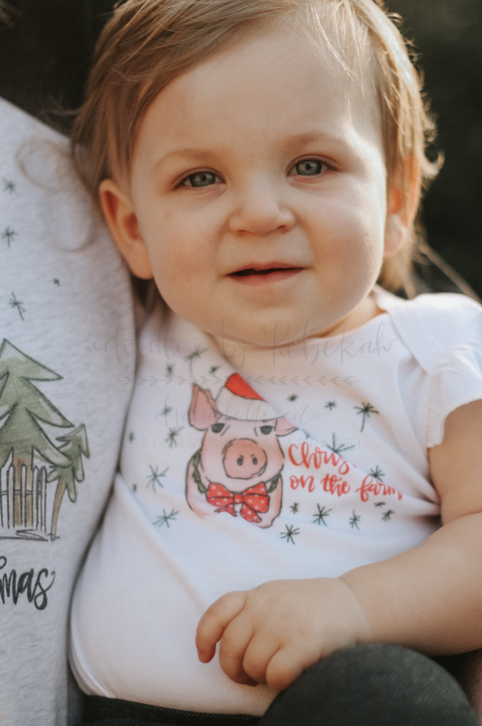 Christmas On The Farm Bodysuit