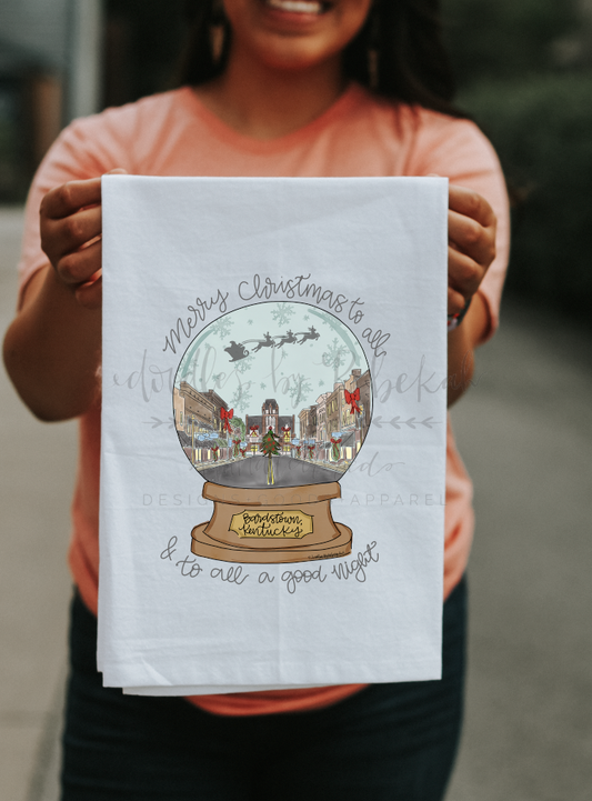 Bardstown Snow Globe Tea Towel