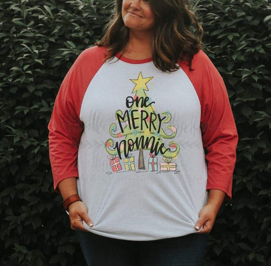 One Merry Grandma- Choose your own name! - Tees