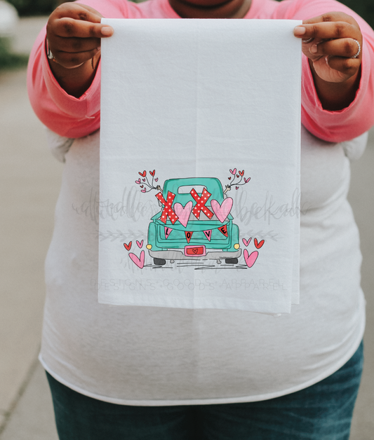 Valentine Truck Tea Towel