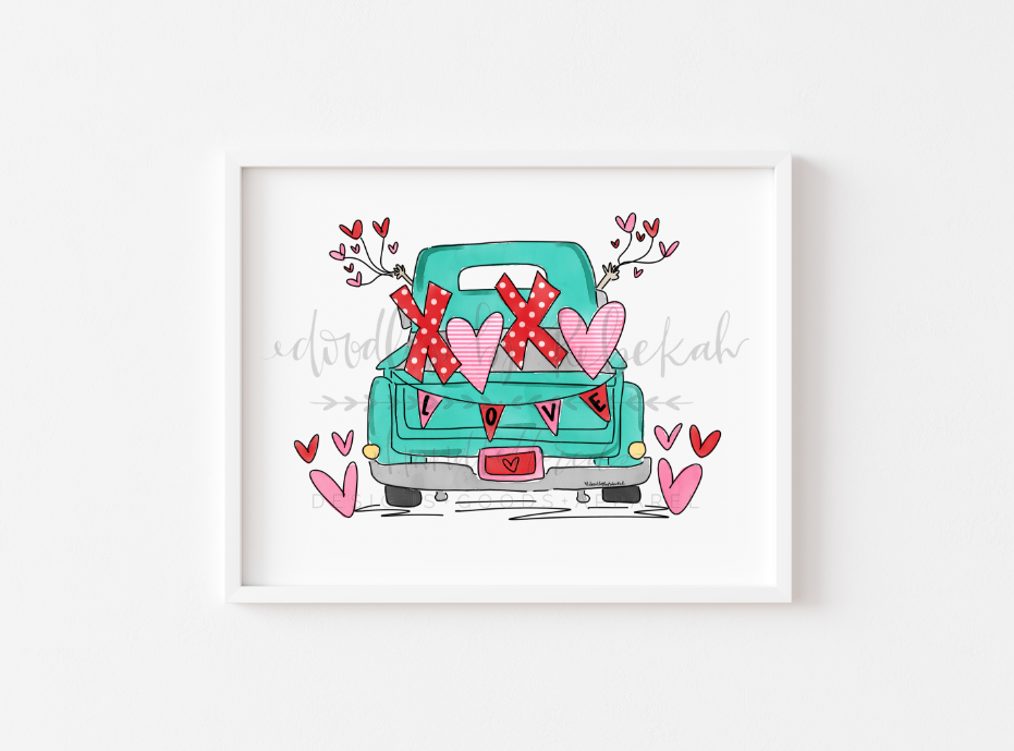 LOVE Truck 8x10 Print