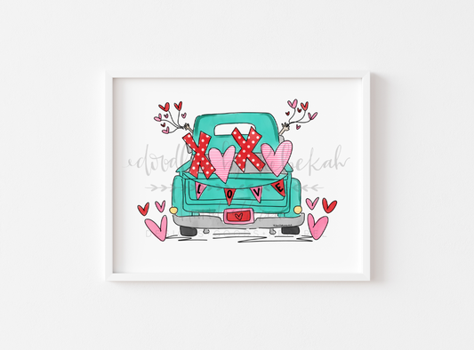 LOVE Truck 8x10 Print