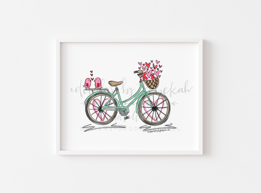 Valentine's Bike 8x10 Print