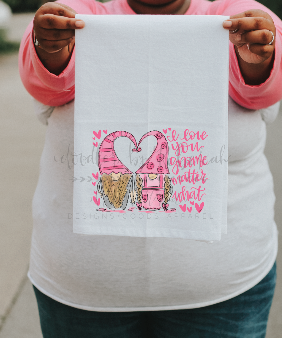 Gnome Matter What Tea Towel