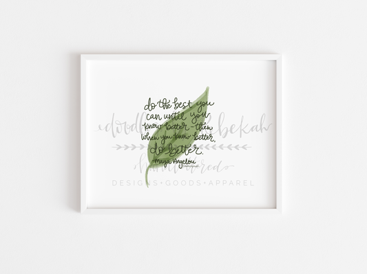 Do Better 8x10 Print