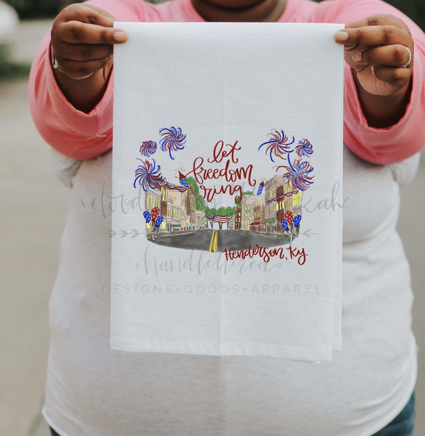 Let Freedom Ring - Henderson KY Tea Towel - Tea Towels