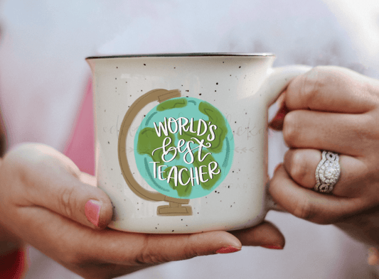 World's Best Teacher Globe Mug