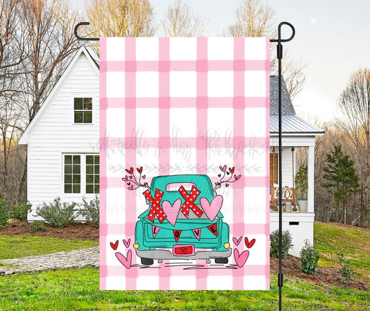 Valentine Truck Garden Flag - Garden Flag