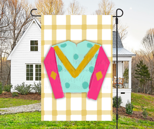 Jockey Silk (Pink) Garden Flag