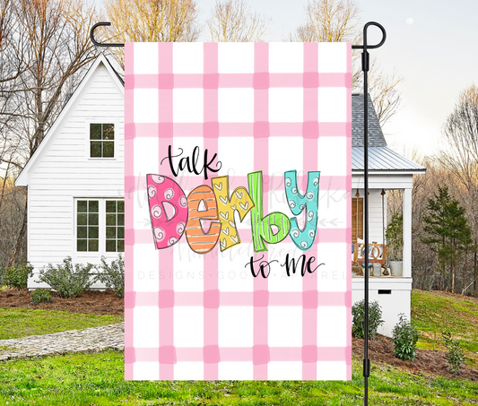Talk Derby To Me Garden Flag