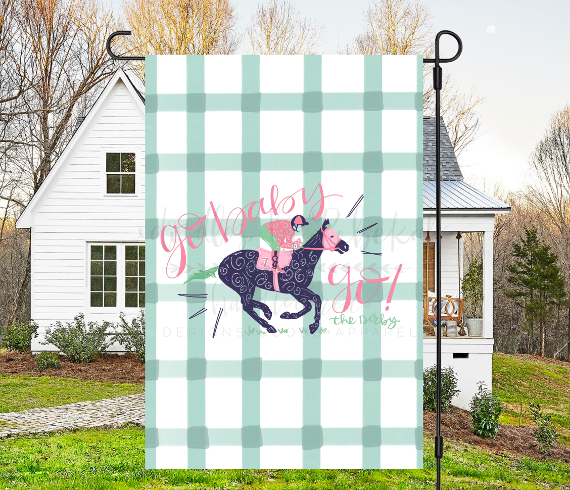 Go Baby Go! (Pink)  Garden Flag