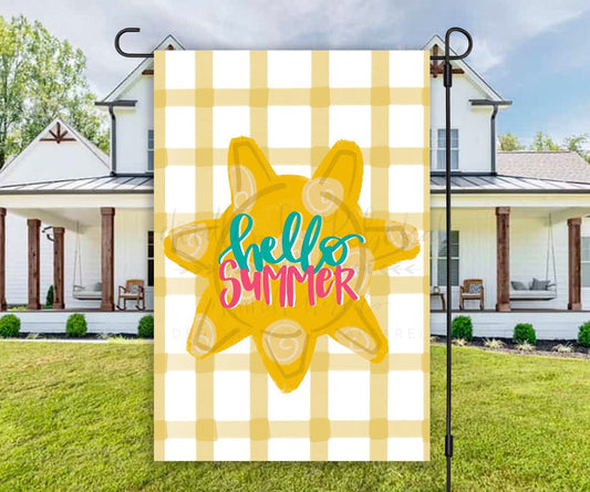 Hello Summer Garden Flag