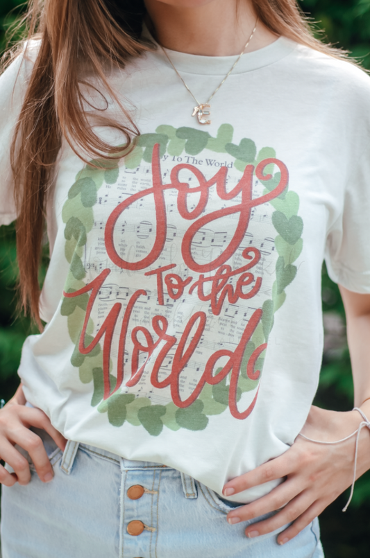 Joy To The World Wreath Tee