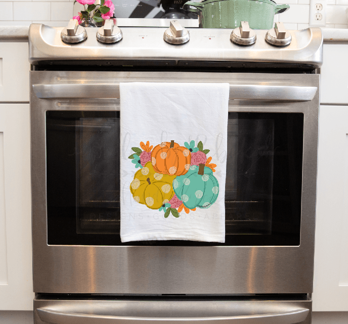 Multi Pumpkin Tea Towel