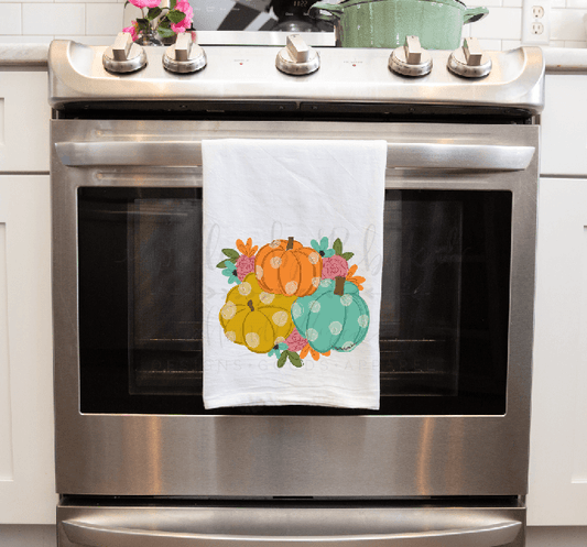 Multi Pumpkin Tea Towel