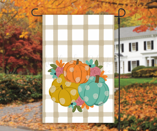 Multi Pumpkin Garden Flag