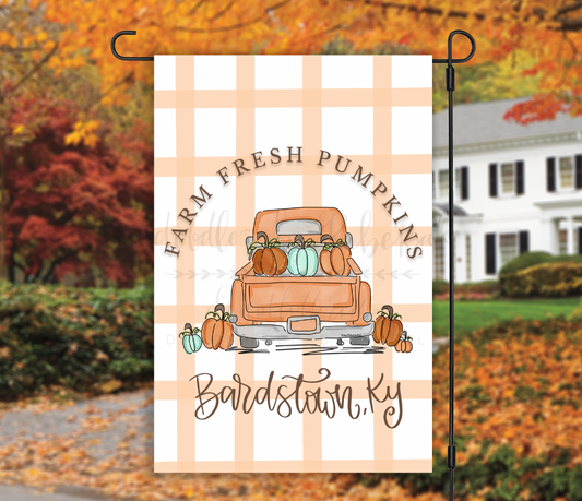 Farm Fresh Pumpkins Garden Flag