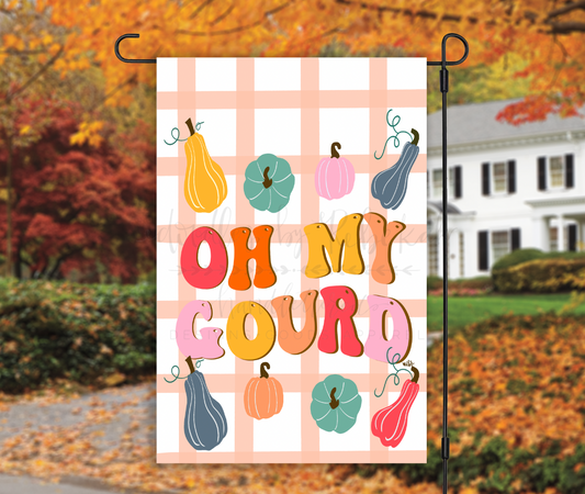 Oh My Gourd Garden Flag