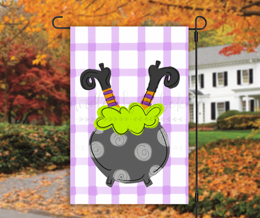 Witches Cauldron Garden Flag