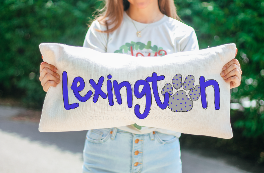 Lexington Paw Print Lumbar Pillow