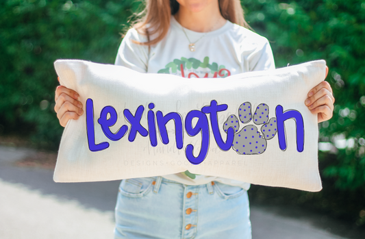 Lexington Paw Print Lumbar Pillow