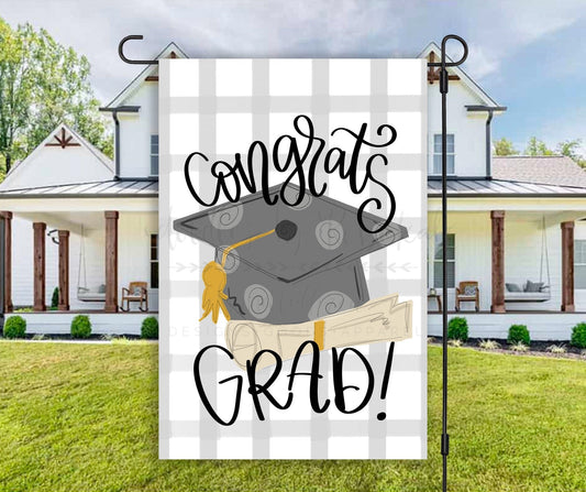 Congrats Grad! Garden Flag