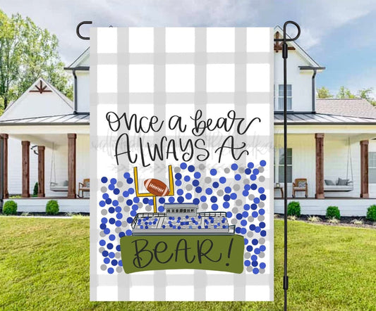 Once a Bear Always a Bear Spencer County Football Garden Flag - Garden Flag