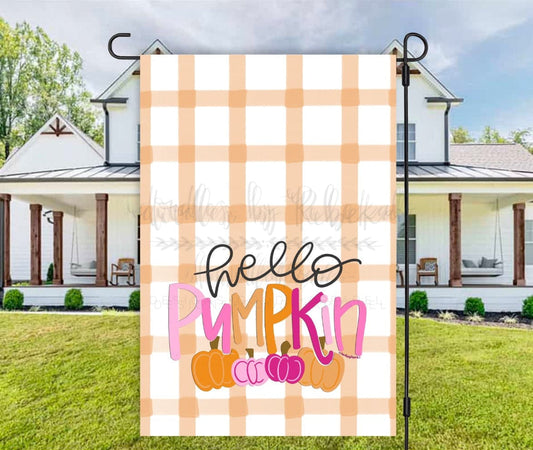 Hello Pumpkin Garden Flag - Garden Flag