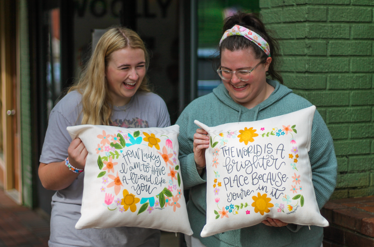 How Lucky I Am to Have a Friend Like You Square Pillow