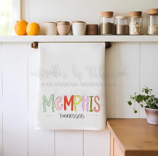 Custom Town Tea Towel - Tea Towels