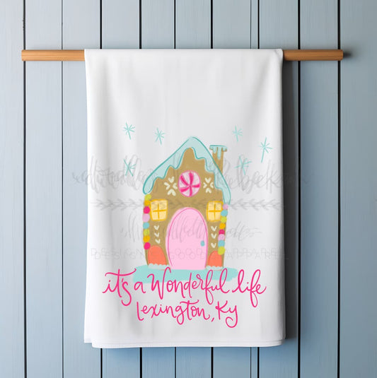 It’s a Wonderful Life Custom Town Tea Towel - Tea Towels