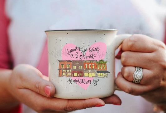 Small Town with a Big Heart Custom Town Camper Mug - Coffee Mug