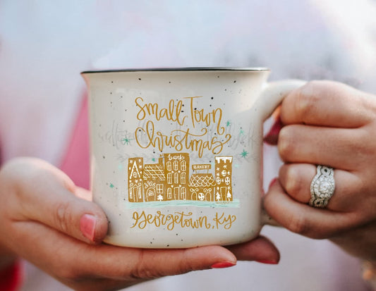 Small Town Christmas Custom Town Camper Mug - Coffee Mug