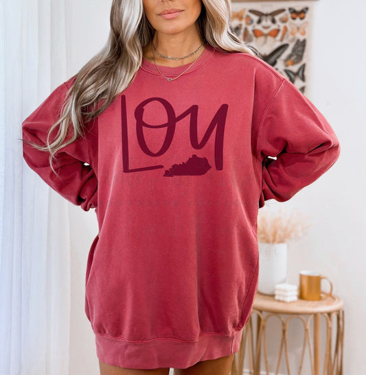 Lou Red Sweatshirt & Tee