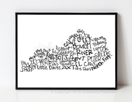 Rough River, KY 8x10 Print - Doodles by Rebekah