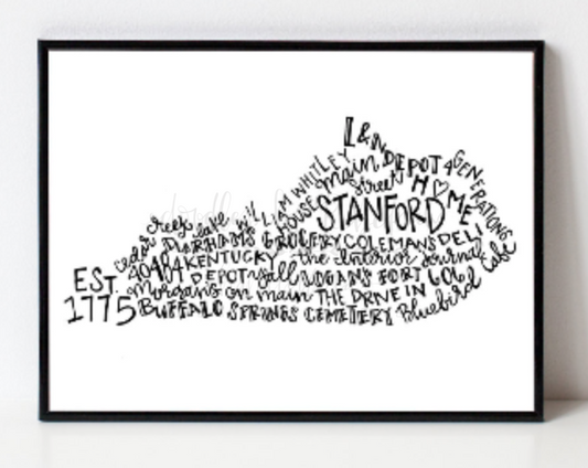 Stanford, KY 8x10 Print - Doodles by Rebekah
