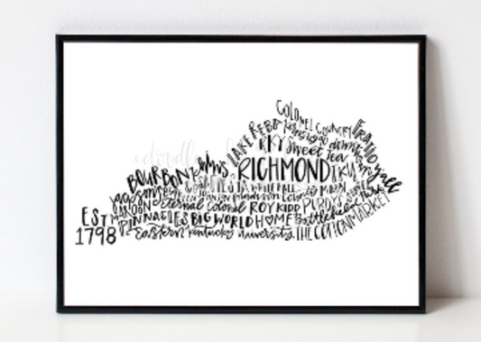 Richmond, KY 8x10 Print - Doodles by Rebekah