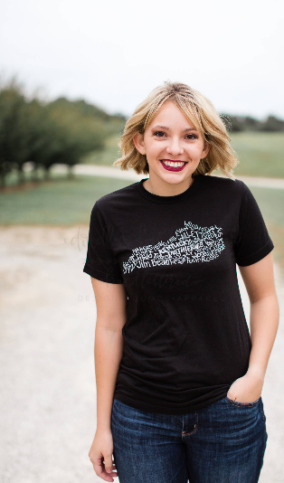 Hand Lettered KENTUCKY DISTILLERIES Word Art Tee - Doodles by Rebekah