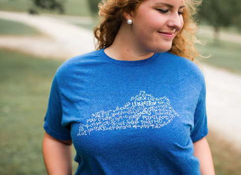 Hand Lettered LEXINGTON Kentucky Word Art Tee - Doodles by Rebekah