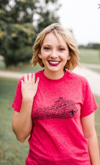 Hand Lettered LOUISVILLE Kentucky Word Art Tee - Doodles by Rebekah