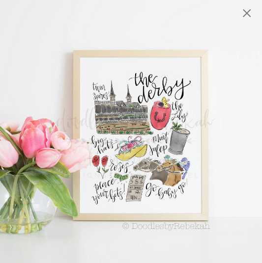 KY Derby Print - Doodles by Rebekah