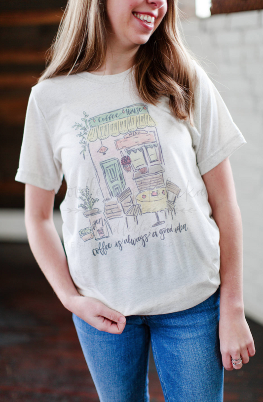 Coffee Shop Tee - Doodles by Rebekah