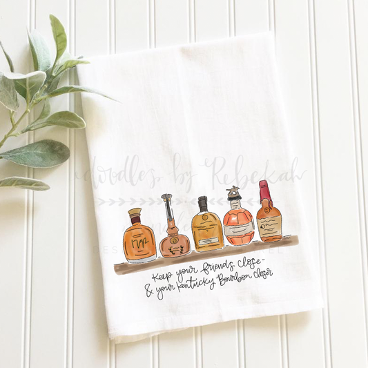 Keep Your Friends Close Tea Towels - Doodles by Rebekah
