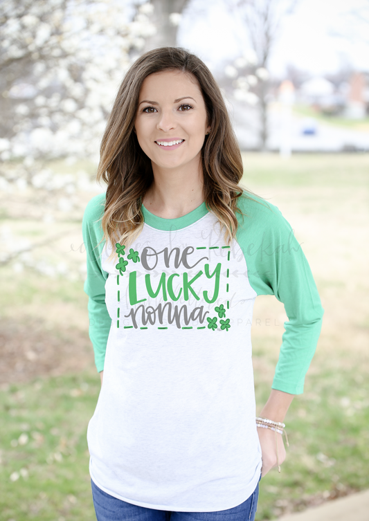 One Lucky Grandma (Choose your own name) - Tees